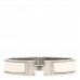 Enamel Narrow Clic Clac H Bracelet PM White