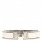 Enamel Narrow Clic Clac H Bracelet PM White