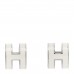 Palladium Lacquered Pop H Earrings White