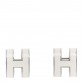 Palladium Lacquered Pop H Earrings White