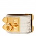 Matte Niloticus Crocodile Himalaya Collier De Chien CDC Bracelet T1 Blanc