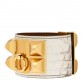 Matte Niloticus Crocodile Himalaya Collier De Chien CDC Bracelet T1 Blanc