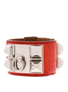 Matte Alligator Collier De Chien CDC Bracelet S Geranium