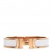 Enamel Narrow Clic Clac H Bracelet PM White