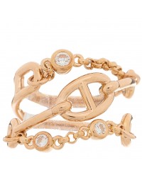 18K Rose Gold Diamond MM Chaine d'Ancre Chaos Ring 52 6