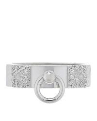 18K White Gold Diamond Collier De Chien PM Ring 51 5.75