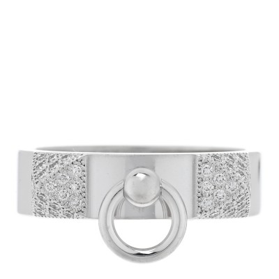 18K White Gold Diamond Collier De Chien PM Ring 51 5.75