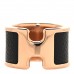 Madame Calfskin Large Olympe Ring XS Black