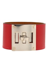 Epsom Kelly Dog Bracelet Rouge Casaque