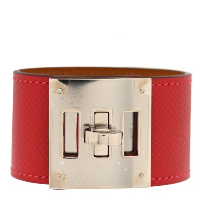 Epsom Kelly Dog Bracelet Rouge Casaque
