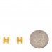 Rose Gold Lacquered Mini Pop H Earrings New Jaune De Naples
