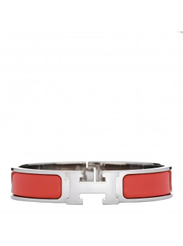 Enamel Narrow Clic Clac H Bracelet GM Rose Patch