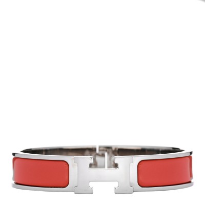 Enamel Narrow Clic Clac H Bracelet GM Rose Patch