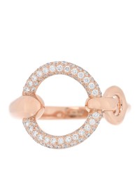 18K Rose Gold Diamond Filet d'Or Ring 51 5.75