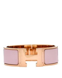 Enamel Wide Clic Clac H PM Bracelet Rose Candeur