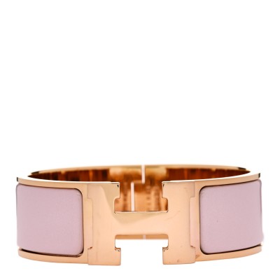 Enamel Wide Clic Clac H PM Bracelet Rose Candeur