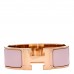 Enamel Wide Clic Clac H PM Bracelet Rose Candeur