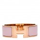 Enamel Wide Clic Clac H PM Bracelet Rose Candeur