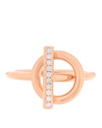 18K Rose Gold Diamond PM Echappee Ring 53 6.5