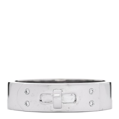 18K White Gold Diamond PM Kelly Ring 53 6.5