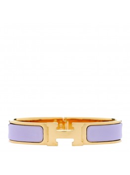 Enamel Narrow Clic Clac H Bracelet PM Purple