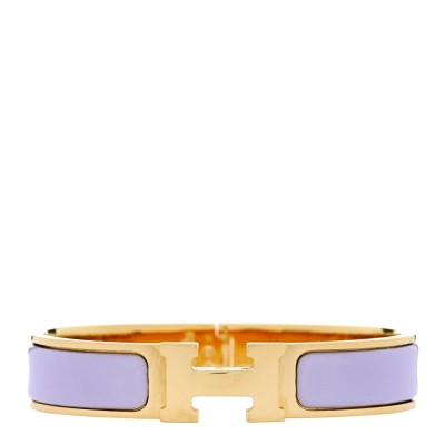 Enamel Narrow Clic Clac H Bracelet PM Purple