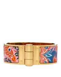 Enamel Printed The Three Graces Print Wide Hinged Bracelet L Tropique