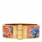Enamel Printed The Three Graces Print Wide Hinged Bracelet L Tropique
