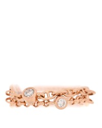 18K Rose Gold Diamond PM Chaine d'Ancre Chaos Ring 52 6