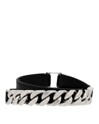 Tadelakt Palladium Mens Camden Double Tour Chain Bracelet T4 Black