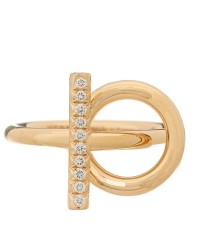 18K Rose Gold Diamond PM Echappee Ring 51 5.75