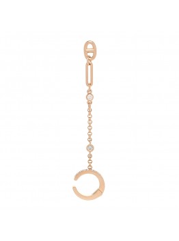 18K Rose Gold Diamond Chaine d'ancre Chaos Right Earring