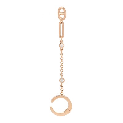 18K Rose Gold Diamond Chaine d'ancre Chaos Right Earring