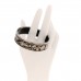 Enamel Printed Wide Bracelet Black
