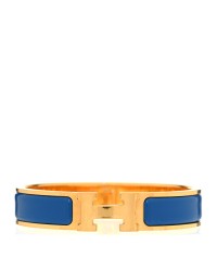 Narrow Enamel Clic Clac H Bracelet PM Bleu Electrique