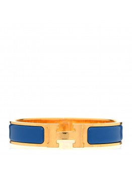 Narrow Enamel Clic Clac H Bracelet PM Bleu Electrique