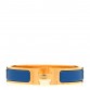 Narrow Enamel Clic Clac H Bracelet PM Bleu Electrique