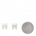 Palladium Lacquered Pop H Earrings White