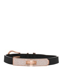 18K Rose Gold Swift Diamond Kelly Pave Bracelet Black