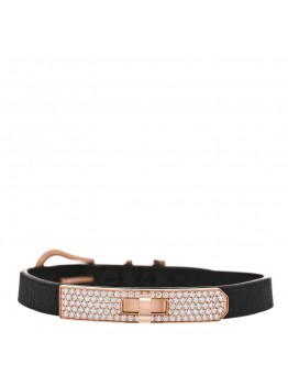 18K Rose Gold Swift Diamond Kelly Pave Bracelet Black
