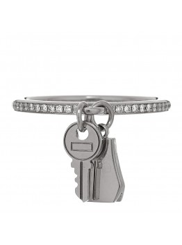 18K White Gold Diamond Kelly Clochette Ring 52 6