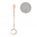 18K Rose Gold Diamond Chaine d'ancre Chaos Right Earring