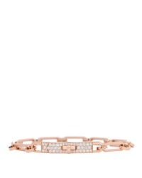 18K Rose Gold Diamond Pave PM Kelly Chaine Bracelet ST