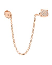 18K Rose Gold Diamond Clou d'H Left Climber Earring