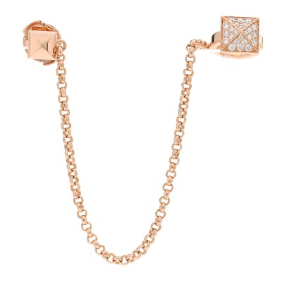 18K Rose Gold Diamond Clou d'H Left Climber Earring
