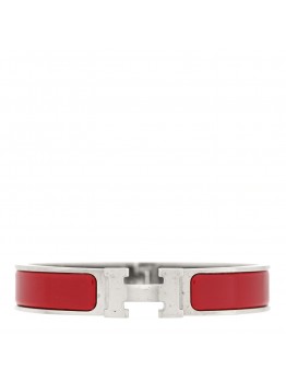 Enamel Narrow Clic Clac H Bracelet GM Rouge Vif