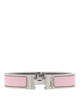 Enamel Narrow Clic Clac H Bracelet PM Sugar Pink