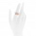 18K Rose Gold Kelly Diamond Double Tour Chaine d'Ancre Pave Ring 53 6.25