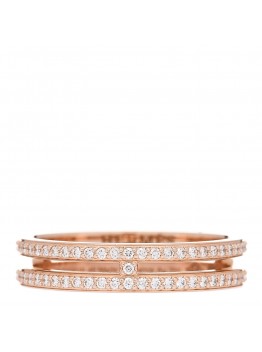 18K Rose Gold Diamond Ariane Wedding Band Ring 48 4.5