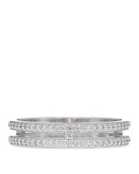 18K White Gold Diamond Ariane Wedding Band Ring 51 5.75